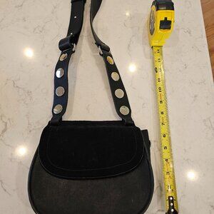 French Connection black leather purse